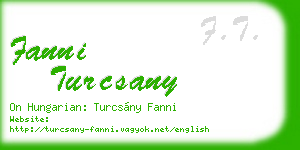 fanni turcsany business card